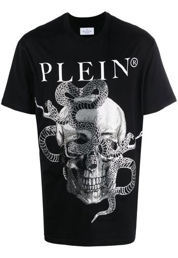 Philipp Plein T-shirt Cowl con stampa Snake - Nero