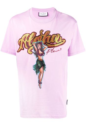 Philipp Plein T-shirt con stampa grafica - Viola