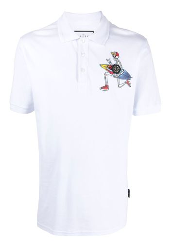 Philipp Plein Polo con stampa grafica - Bianco