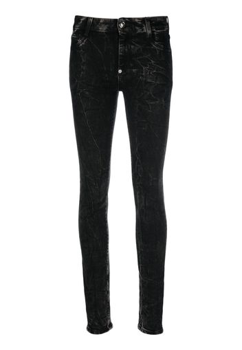 Philipp Plein skull-embroidered ripped skinny jeans - Nero