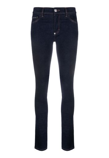 Philipp Plein Jeans skinny a vita media - Blu