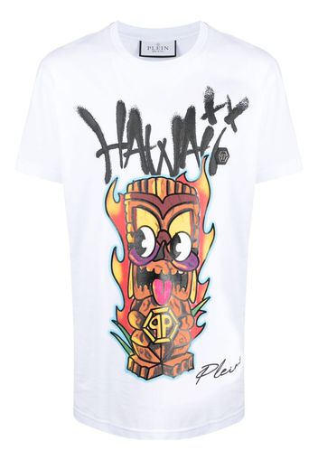 Philipp Plein T-shirt Pyre con stampa - Bianco