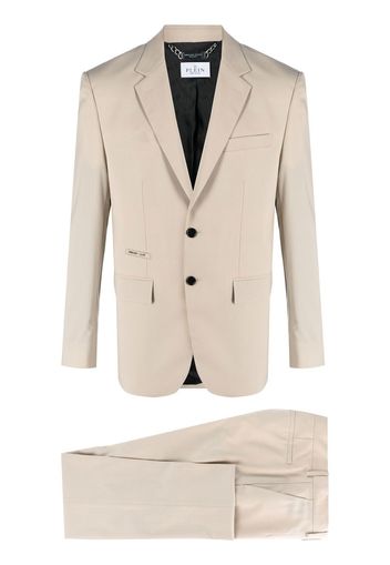 Philipp Plein logo-plaque single-breasted suit - Toni neutri