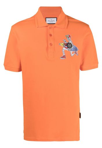 Philipp Plein Polo con stampa grafica - Arancione