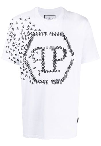 Philipp Plein T-shirt con stampa Skull Bones - Bianco