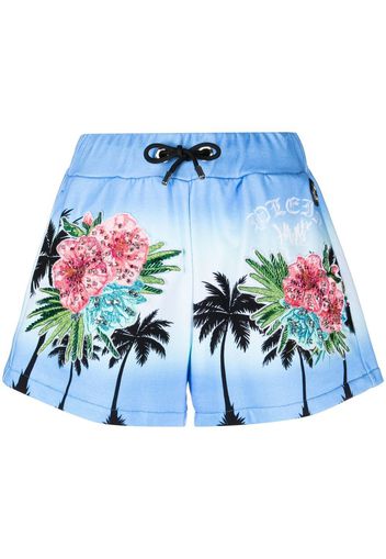 Philipp Plein Shorts con stampa - Blu