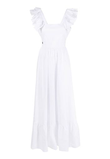 Philipp Plein ruffle-detail maxi dress - Bianco