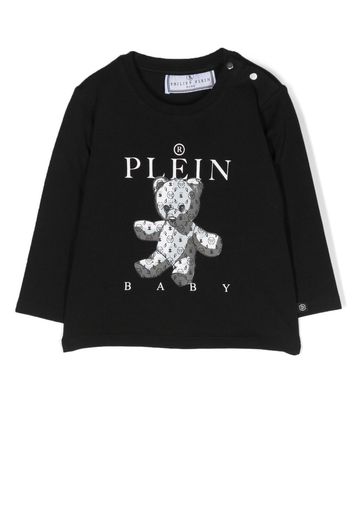 Philipp Plein Junior bear-print T-shirt - Nero