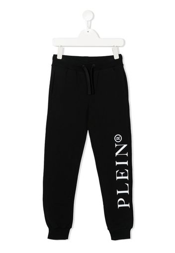 Philipp Plein Junior logo-print track pants - Nero