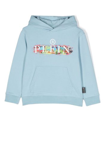 Philipp Plein Junior Felpa con stampa - Blu