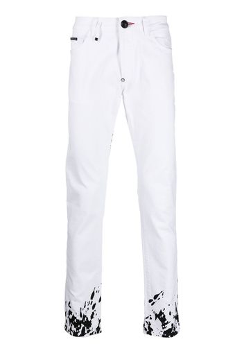 Philipp Plein Jeans slim con stampa grafica - Bianco