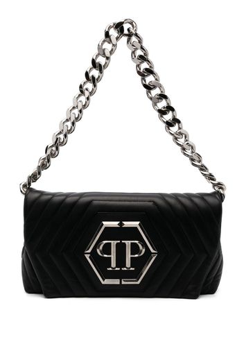 Philipp Plein Borsa a spalla Hexagon con placca logo - Nero