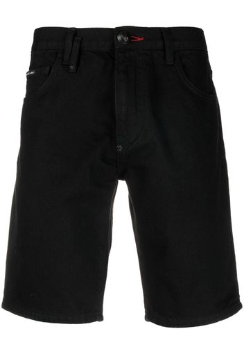 Philipp Plein Bermuda denim dritti - Nero