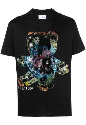 Philipp Plein T-shirt con strass - Nero