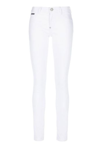 Philipp Plein Jeans skinny a vita alta - Bianco