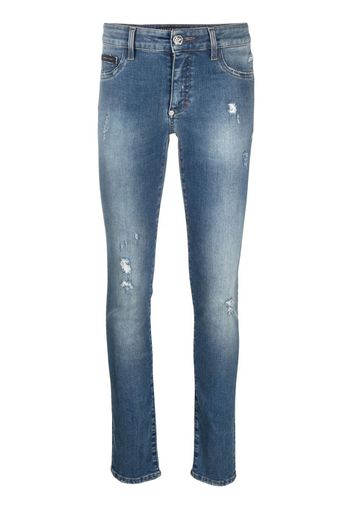 Philipp Plein Jeans skinny a vita alta - Blu