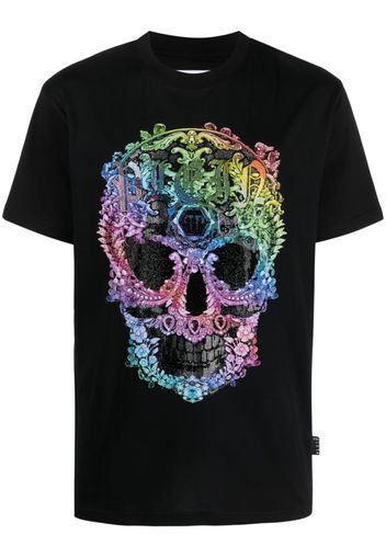 Philipp Plein rhinestone-embellished skull-print T-shirt - Nero