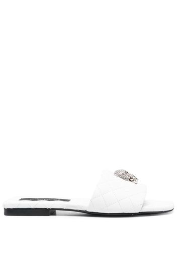 Philipp Plein Sandali slides con decorazione - Bianco