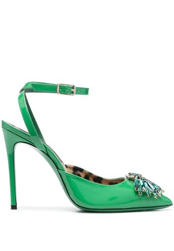 Philipp Plein vernice 110mm crystal-embellished pumps - Verde