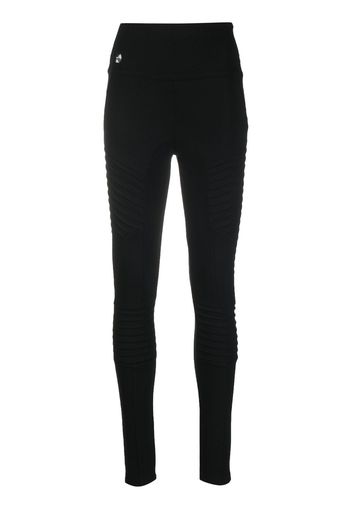 Philipp Plein Leggings con placca logo - Nero