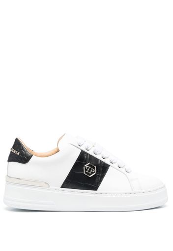 Philipp Plein Sneakers con placca logo - Bianco