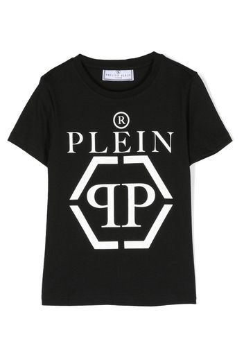 Philipp Plein Junior logo-print T-shirt - Nero