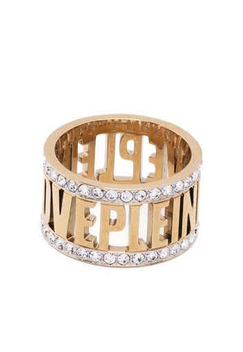 Philipp Plein logo-lettering band ring - Oro