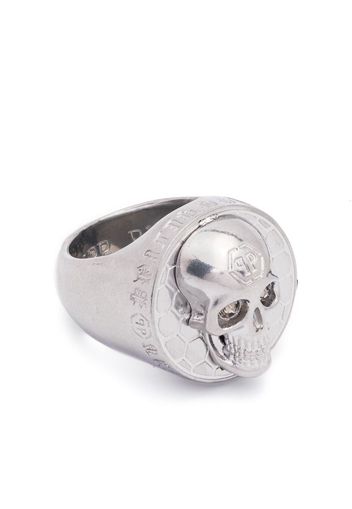 Philipp Plein Anello con teschio - Argento