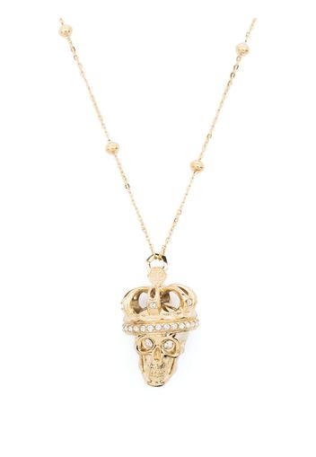 Philipp Plein Skull Crown charm necklace - Oro