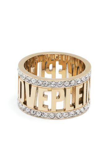 Philipp Plein logo-lettering ring - Oro