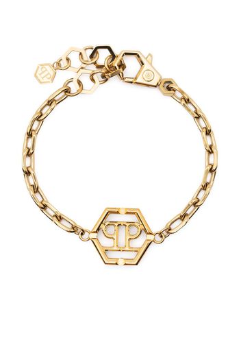 Philipp Plein Hexagon logo-plaque bracelet - Oro