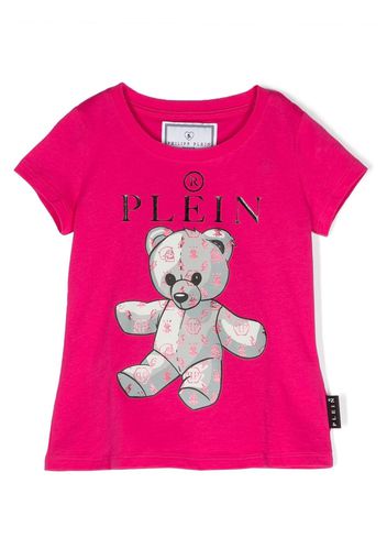 Philipp Plein Junior T-shirt con stampa Teddy Bear - Rosa