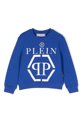 Philipp Plein Junior Felpa con stampa - Blu