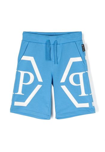 Philipp Plein Junior Shorts con stampa - 40588 BLUE