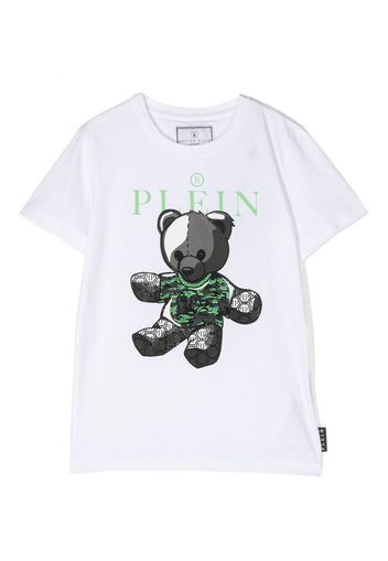 Philipp Plein Junior logo-detail cotton T-shirt - Bianco