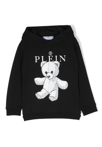 Philipp Plein Junior logo-print hoodie - Nero