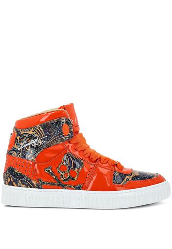 Philipp Plein Paisley high-top sneakers - Arancione