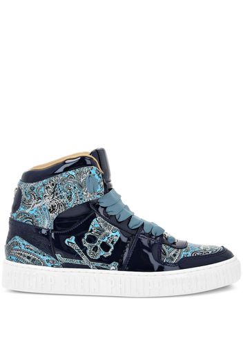 Philipp Plein Paisley high-top sneakers - Blu