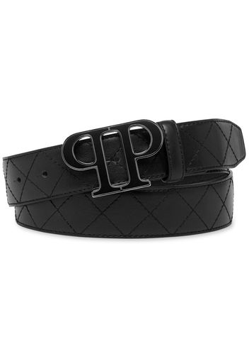 Philipp Plein Cintura con placca logo - Nero