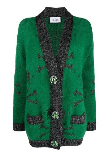 Philipp Plein Cardigan con stampa - Verde