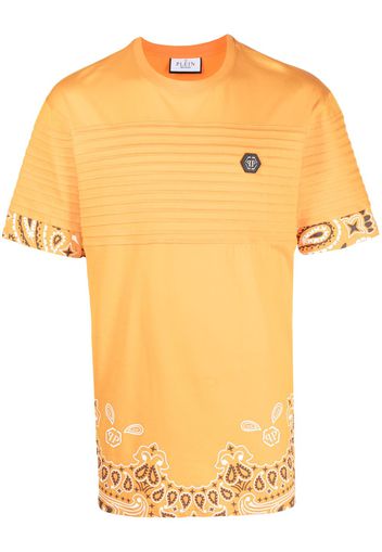 Philipp Plein bandana-print short-sleeve T-shirt - Arancione