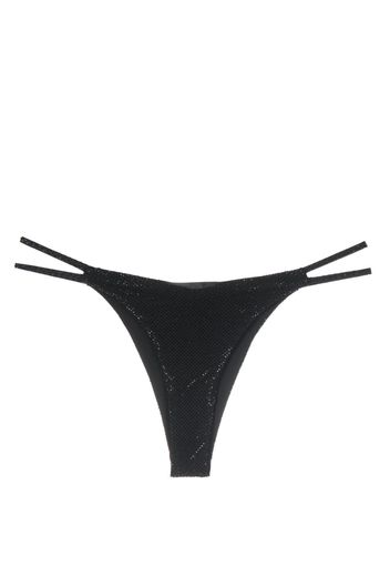 Philipp Plein crystal-embellished thong - Nero