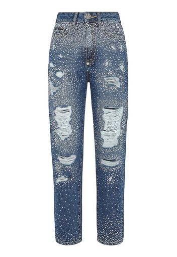 Philipp Plein Pantaloni con decorazione - Blu