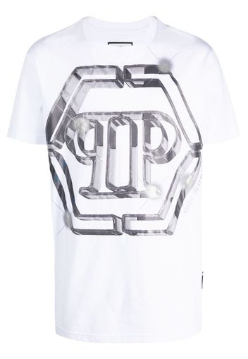 Philipp Plein logo-print short-sleeved T-shirt - Bianco