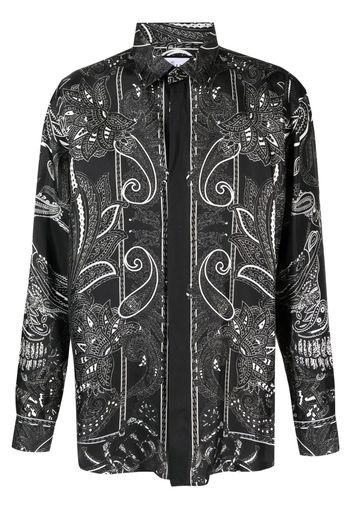 Philipp Plein Camicia Dandy con stampa paisley - Nero