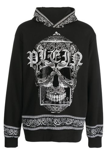 Philipp Plein bandana-print hoodie - Nero