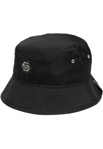 Philipp Plein logo-patch bucket hat - Nero