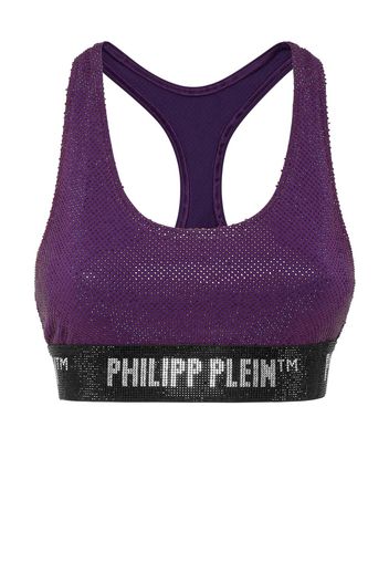 Philipp Plein Reggiseno con strass - Viola