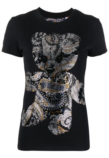 Philipp Plein T-shirt Teddy Bear con decorazione di strass - Nero