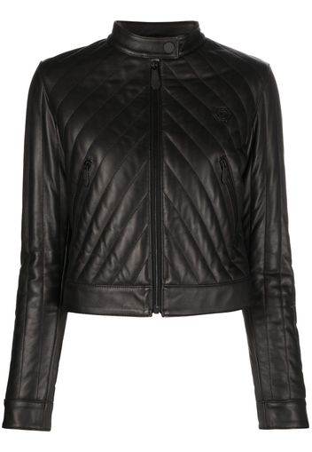 Philipp Plein matelassé leather jacket - Nero